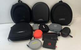 Assorted Audio Headphones Earbuds Case Bundle Lot of 11