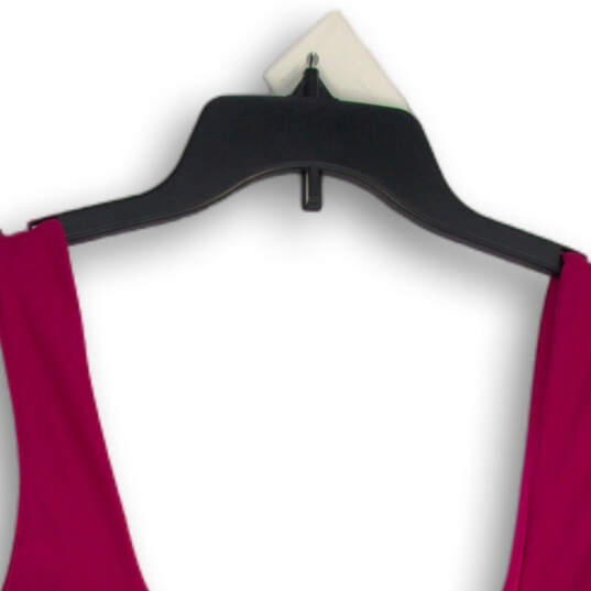 Womens Pink Square Neck Wide Strap Sleeveless Camisole Top Size XL image number 3