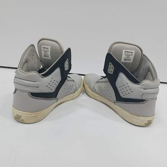 Supra Skytop Men's Gray Skate Shoes Size 10.5 image number 3