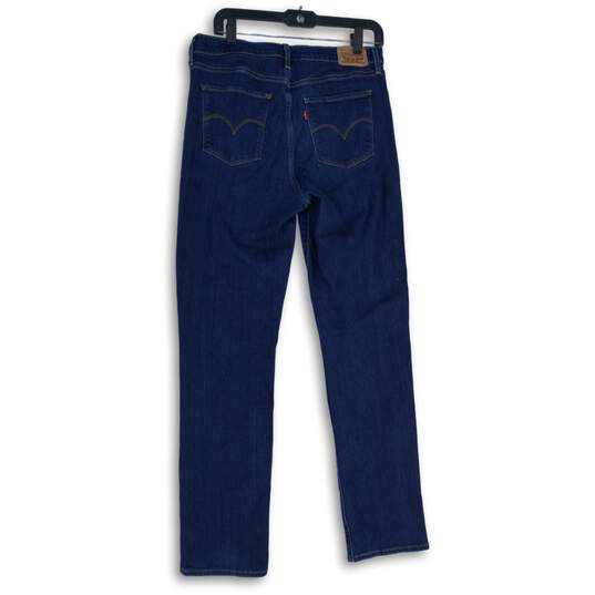 Levi Strauss & Co. Womens Blue 724 Denim High Rise Straight Leg Jeans Size 31 image number 2