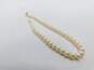 14K Yellow Gold Clasp Elegant Pearl Bracelet 5.7g image number 1