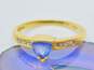 Elegant 14K Yellow Gold Tanzanite & Diamond Accent Ring 2.0g image number 2