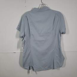 NWT Womens Omni-Shade Collared Short Sleeve Button-Up Shirt Size Medium alternative image