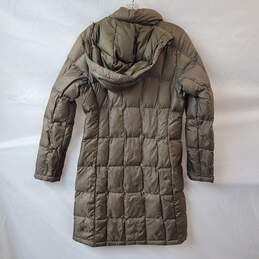 The North Face Puffy Quilted Hooded Brown Rain Coat Womens Size S alternative image