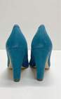 Anne Klein Suede Leather Pointed Toe Pumps Blue 8.5 image number 4