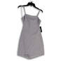 NWT Womens Gray Sleeveless Square Neck Back Tie Mini Dress Size Small image number 1