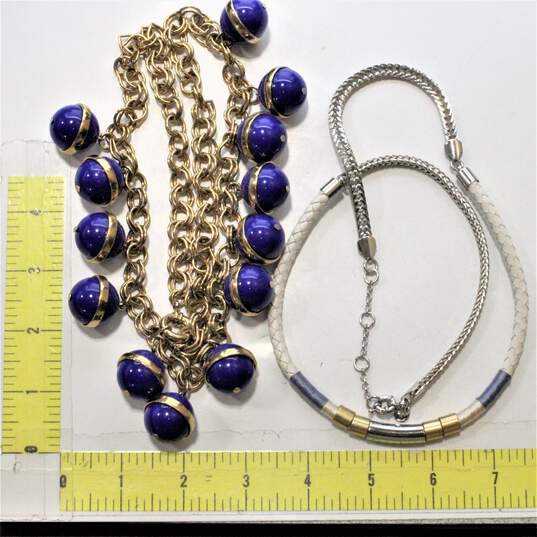 J. Crew Gold & Silver Tone Blue Necklaces & Bangle image number 6