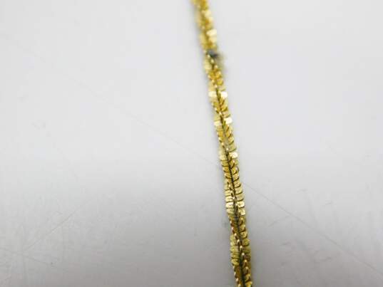 10K Yellow Gold Faceted Ball Margarita Chain Anklet 1.9g image number 3