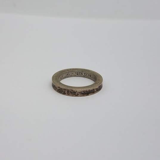 Authentic Tiffany & Co. Sterling Silver 1837 Band Sz 1 3/4 Ring w/COA 2.9g image number 9