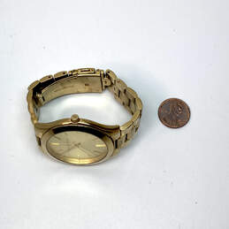 Designer Michael Kors Slim Runway MK-3179 Gold-Tone Quartz Wristwatch