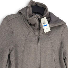 NWT Womens Gray Heather Long Sleeeve Hooded Full-Zip Jacket Size XL alternative image