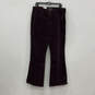 NWT Womens Purple Corduroy Flat Front Classic Bootcut Leg Pants Size 14X31 image number 1