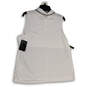 NWT Womens White Sleeveless Collared Side Slit Golf Polo Shirt Size X-Large image number 2