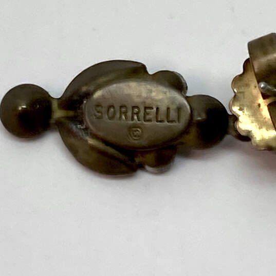 Designer Sorrelli Gold-Tone Fashionable Multicolor Stone Drop Earrings image number 4