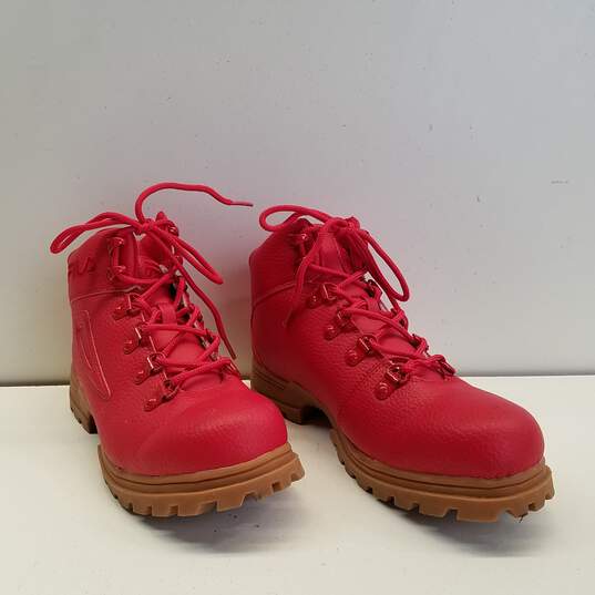 Fila Diviner Red Hiking Boots Men US 6.5 image number 4