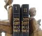 Don Quixote Sancho Bookends Pair Hand-Carved Wooden Vintage Quijote Spain image number 3