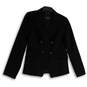 Womens Black Long Sleeve Peak Lapel Double Breasted Two Button Blazer Sz 8 image number 1