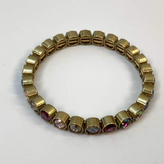 Designer Stella & Dot Gold-Tone Multicolor Acrylic Gemstone Vida Tennis Bracelet image number 2