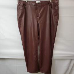 Abercrombie & Fitch Brown Faux Leather Pants Women's 36