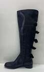 Sesto Meucci Leather Bow Back Boots Black 8 image number 2