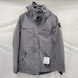 NWT Obermeyer WM's Insulated Hooded Celestia Gray & Black Jacket Size 4