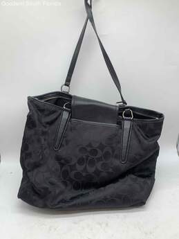 Coach Womens Black Logo Printed Bag Charm Inner Pocket Shoulder Handbag alternative image