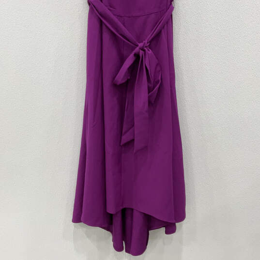NWT Womens Purple Sleeveless V-Neck Regular Fit Back Zip Mini Dress Size 14 image number 4