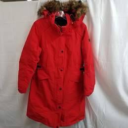 The North Face Tremaya Down Parka Hooded Coat Red Women's Size L
