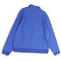 NWT Mens Blue Mock Neck 1/4 Zip Long Sleeve Pullover Sweatshirt Size XL image number 2