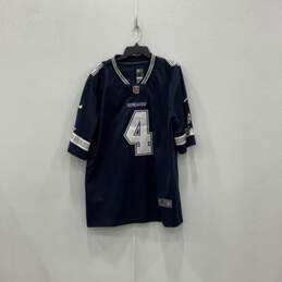 Mens Blue Dallas Cowboys Dak Prescott #4 NFL Pullover Jersey Size XL