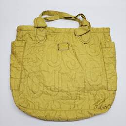 MARC BY MARC JACOBS YELLOW QUILTED TOTE BAG