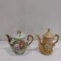 2pc Set of Vintage Lefton China Teapots w/Lids image number 4