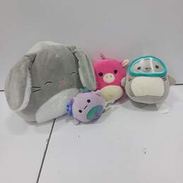 Bundle of 4 Tiny Squishmallows Stuffed Animals/Keychains
