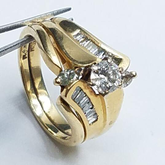 MGM 14K Gold Diamond Sz 5 3/4 Ring 5.9g image number 6
