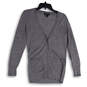 Womens Gray Heather Long Sleeve Button Front Cardigan Sweater Size Small image number 1