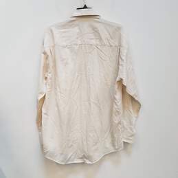 Yves Saint Laurent Mens Ivory Cotton Blend Collared Dress Shirt Size 15.5 32-33 alternative image
