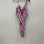 NWT Womens Purple Spaghetti Strap Surplice Neck Ruched Mini Dress Size L image number 1