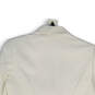Womens White Peak Lapel Long Sleeve Single Breasted One Button Blazer Sz 6P image number 4