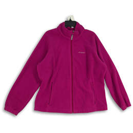 Womens Pink Benton Springs Long Sleeve Full Zip Activewear Jacket Size 2X