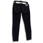 Womens Black Denim Dark Wash 5-Pocket Design Skinny Leg Jeans Size 27 image number 2
