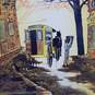 Artist L. Ryan Signed French Street Scene Oil Painting Vintage Framed Art image number 2