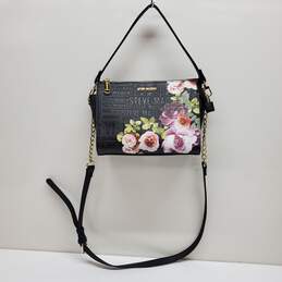 Steve Madden Black-Floral Crossbody Bag