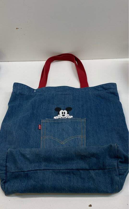 Levi's Tote Bag Blue Denim Micky Pocket image number 3