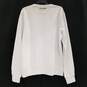 NWT Unisex Adults White Crew Neck Long Sleeve Pullover Sweatshirt Size L image number 2