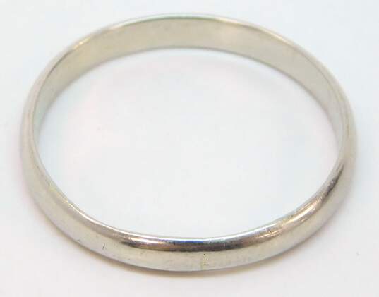 Elegant 14k White Gold Band Ring 3.3g image number 4