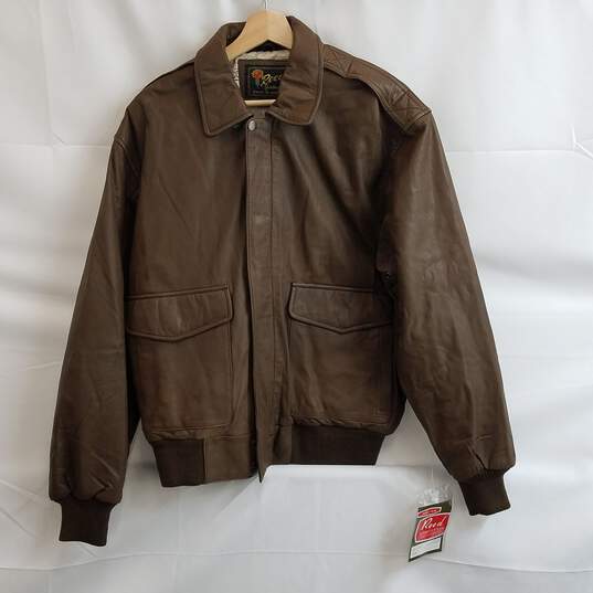 Reed Leather Jacket Men's Size 40R image number 1