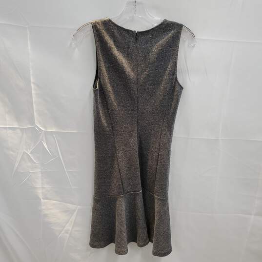 Theory Gray Cotton Blend Sleeveless Zip Back Dress Size 2 image number 2