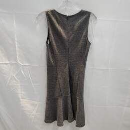 Theory Gray Cotton Blend Sleeveless Zip Back Dress Size 2 alternative image