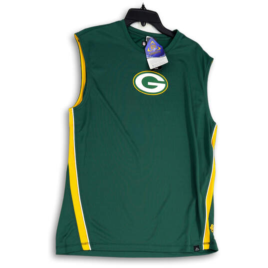 NWT Mens Green Sleeveless Green Bay Packers Football Tank Top Size L image number 1