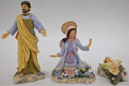 VTG 2001 Demdaco Kathy Killip Wildflower Angels Nativity 3 pc. Figurine Set IOB